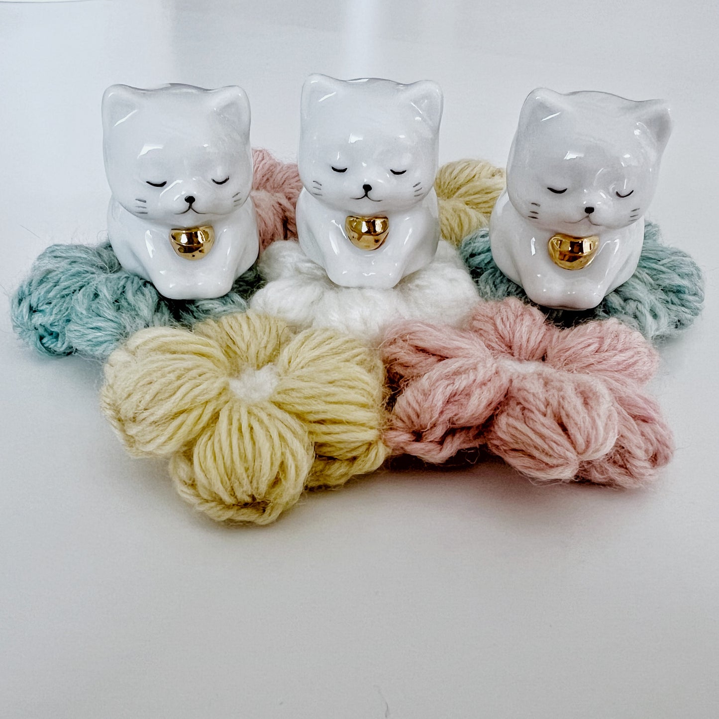 招き猫用座布団(花ずくし)