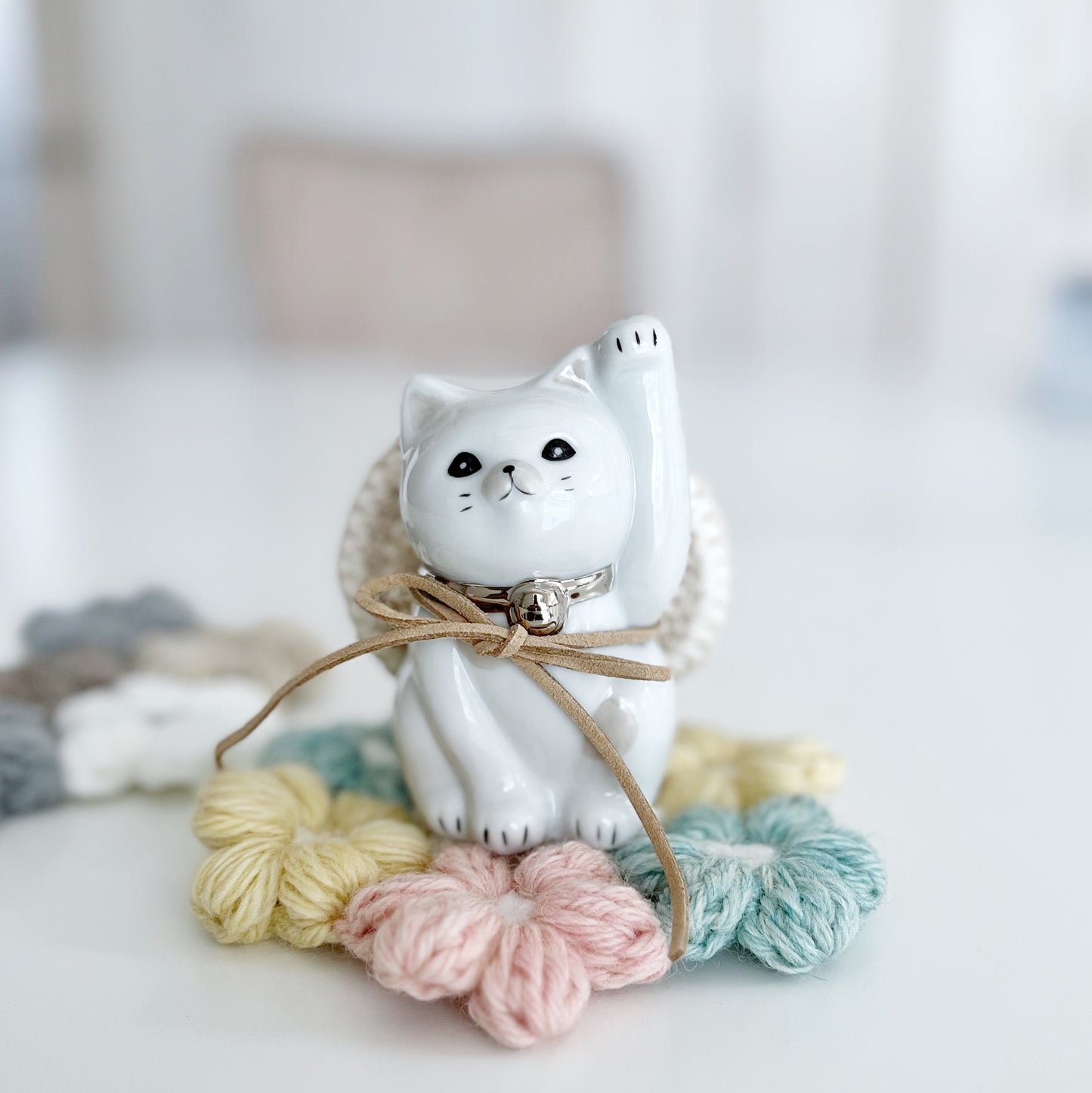 招き猫用座布団(花ずくし)