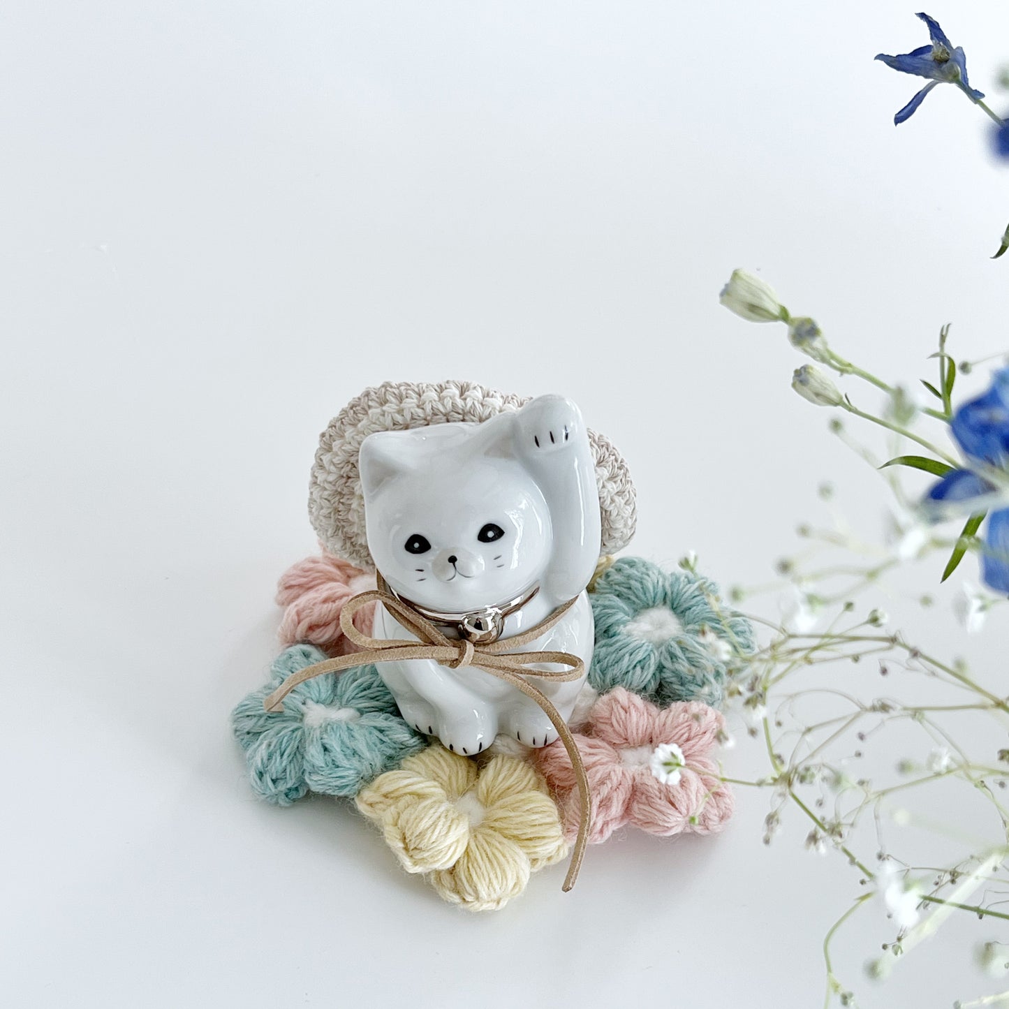 招き猫用座布団(花ずくし)